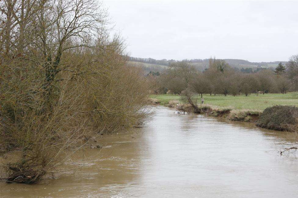 River levels fairly high at Yalding. Stock picture.