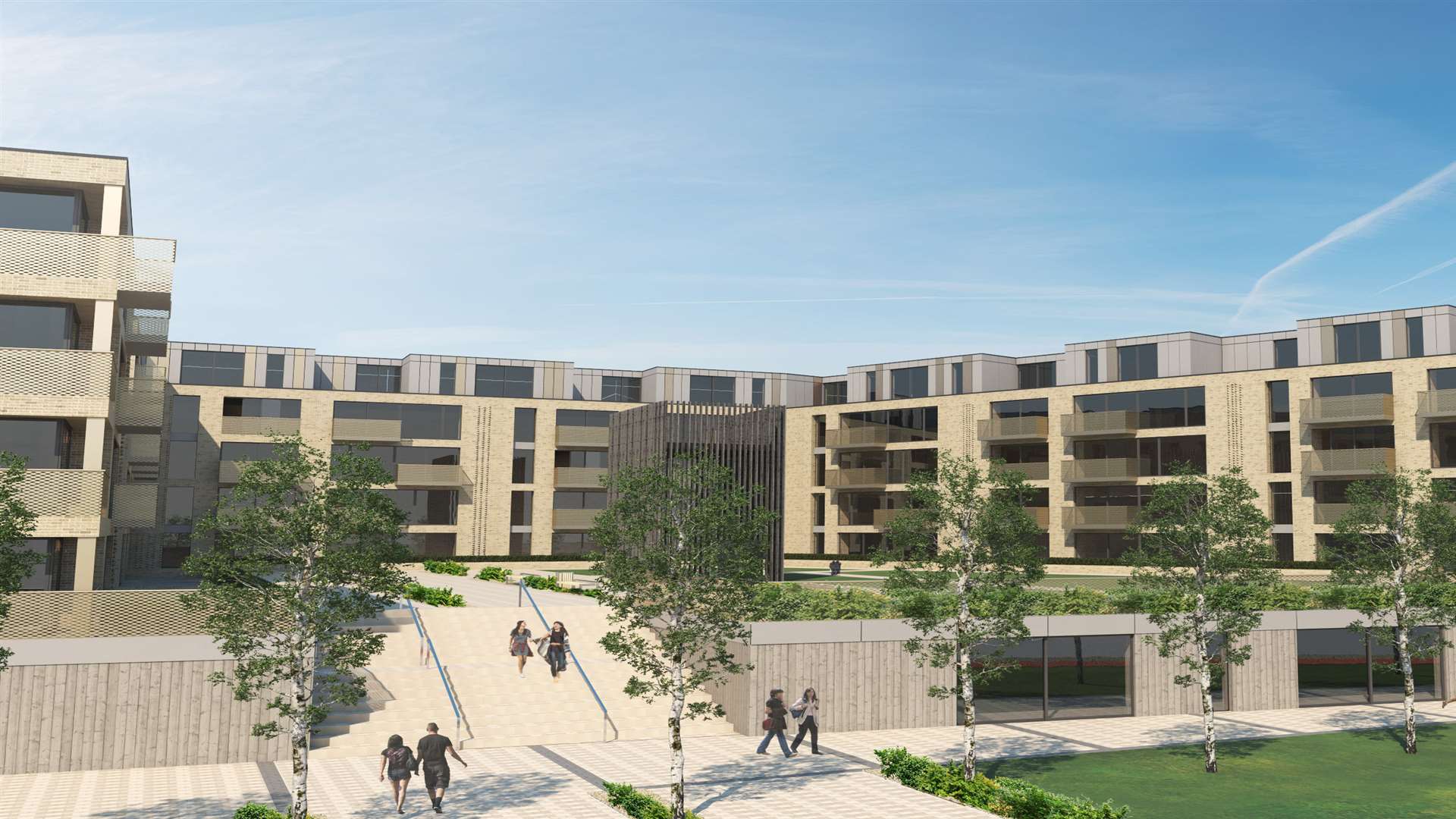 Artist impressions of the proposed developments for Victoria Way, in Ashford