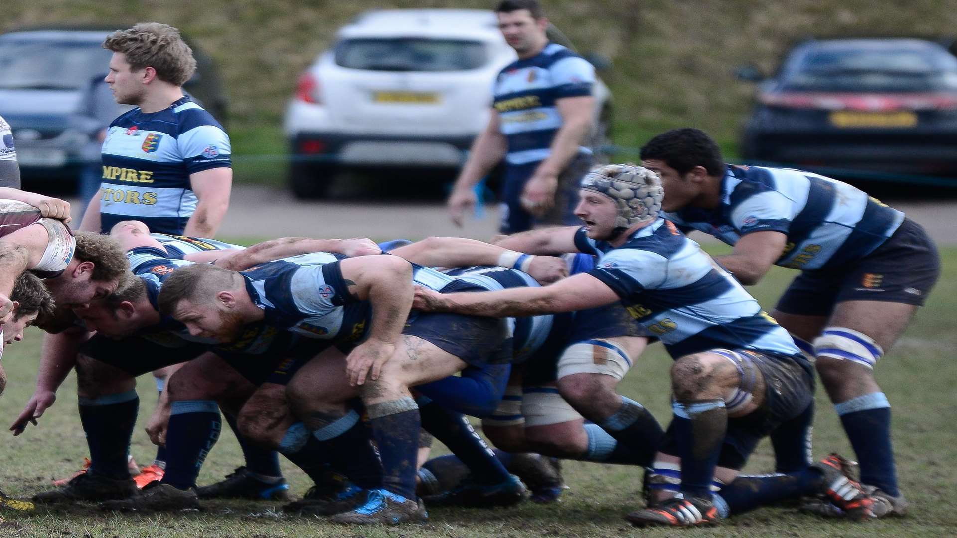 Dover's scrum in action against Sidcup in the London 1 South clash at Crabble