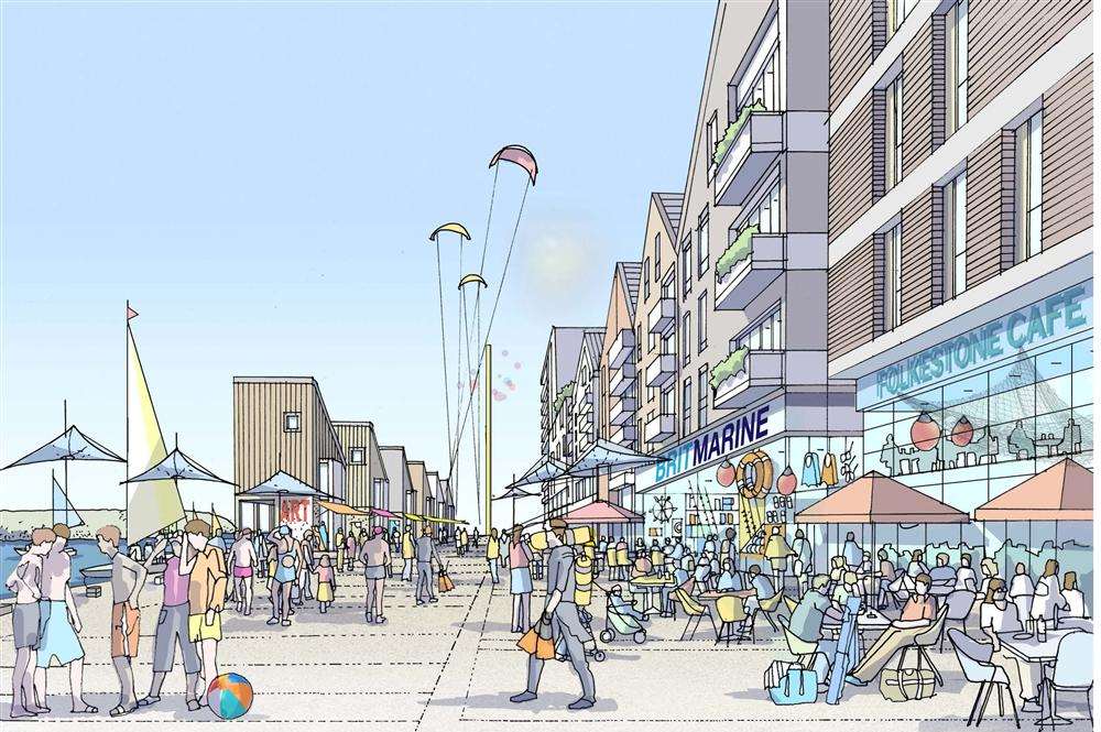 An artist's impression of how Folkestone could look
