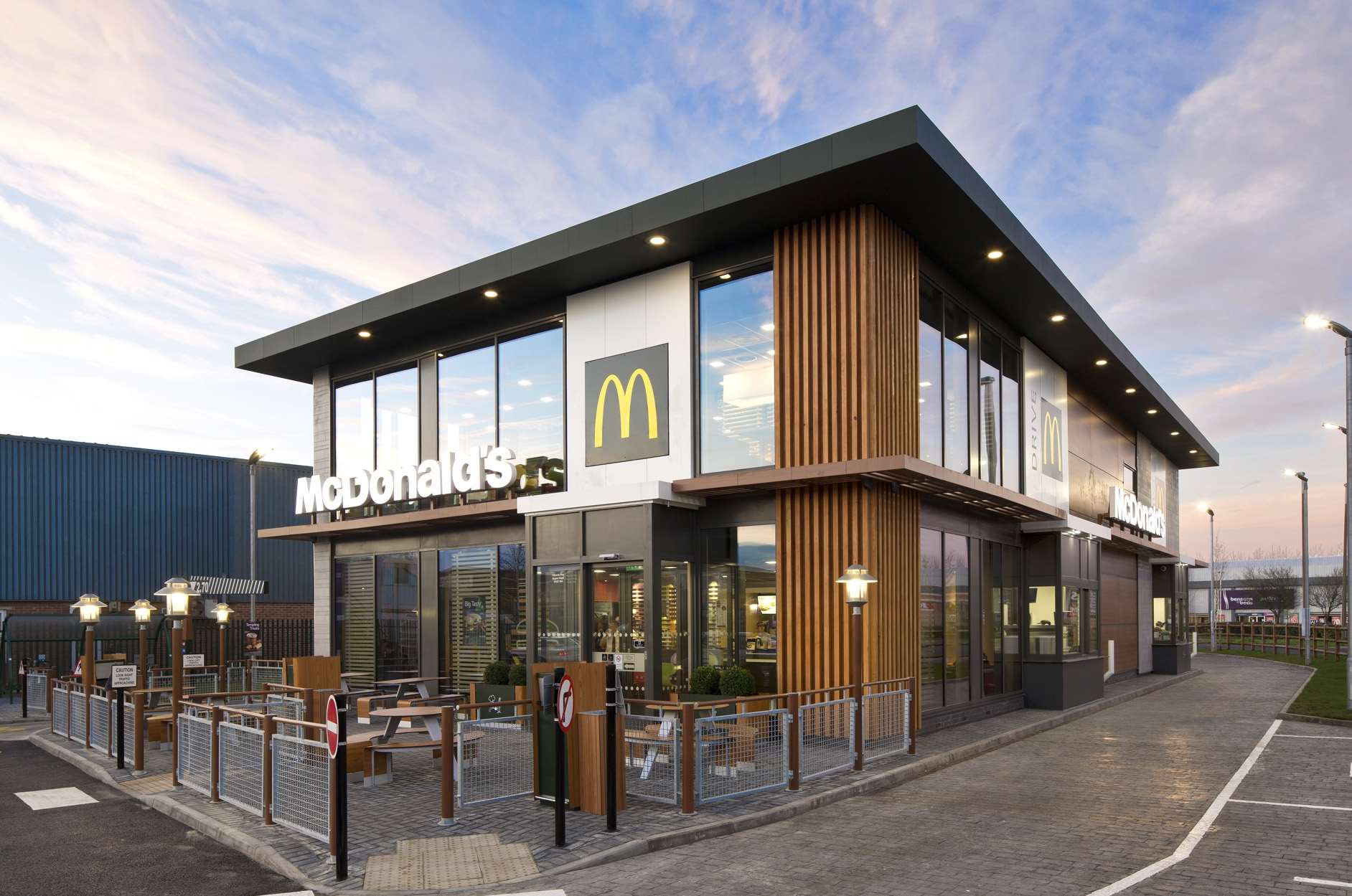 An artist's impression of what the new drive-thru McDonalds will look like