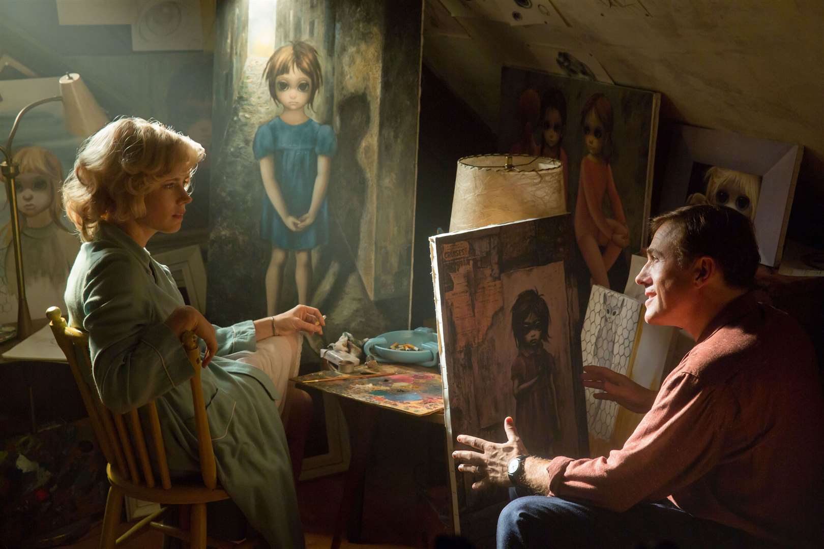 Amy Adams as Margaret Keane and Christoph Waltz as Walter Keane, in Big Eyes. Picture: PA Photo/Handout/Entertainment Film