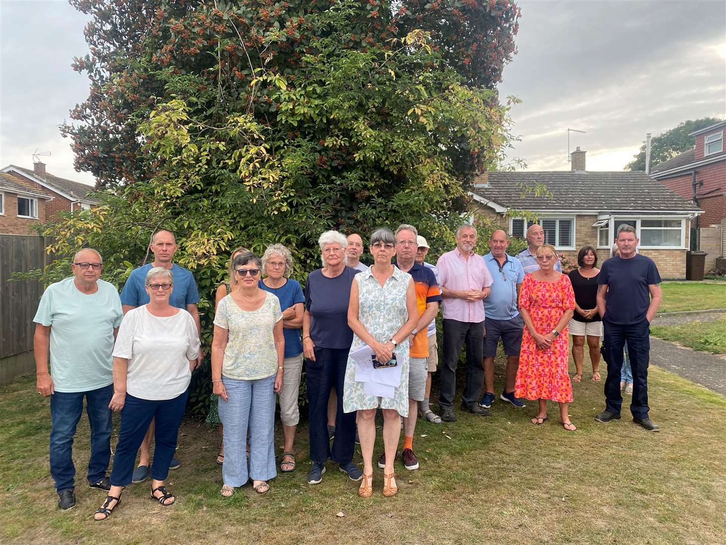 Residents of Johnson Court, Faversham, have hit out at plans put forward by a developer to build a bungalow on a green space in their cul-de-sac