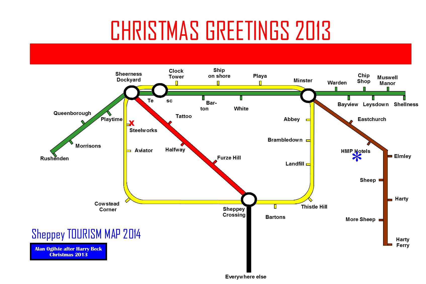 Tourist map: Alan Ogilvie's 2013 festive offering