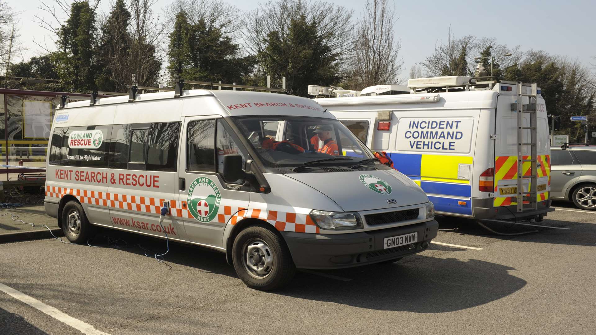 Search and rescue team in Greenhithe