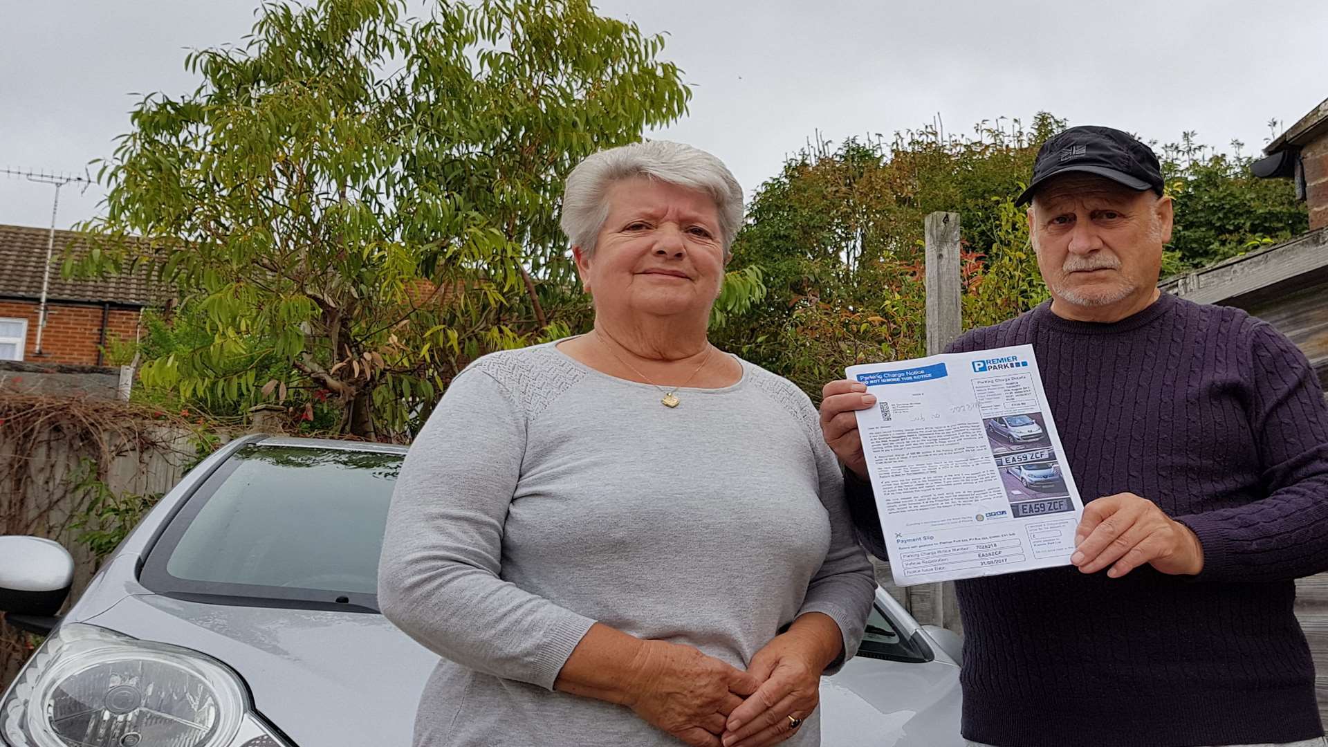 Terry and Jean Brooker have been fined £100 after disputing a parking notice at St George's Shopping Centre, Gravesend
