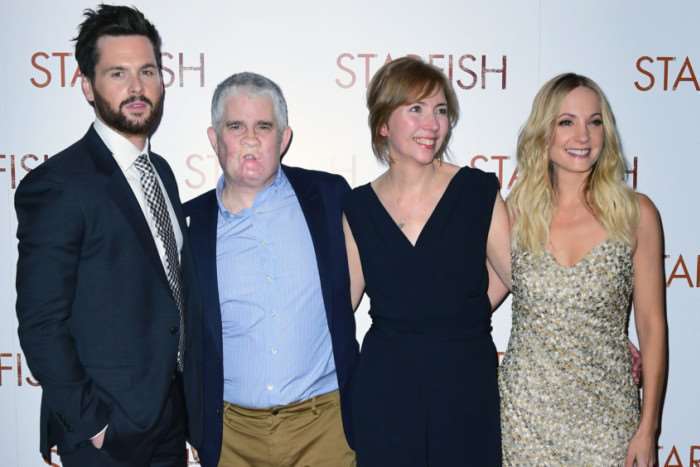 The stars of Starfish with the couple on whom the film is based. From left: Tom Riley, Tom Ray, Nic Ray, Joanne Frogatt