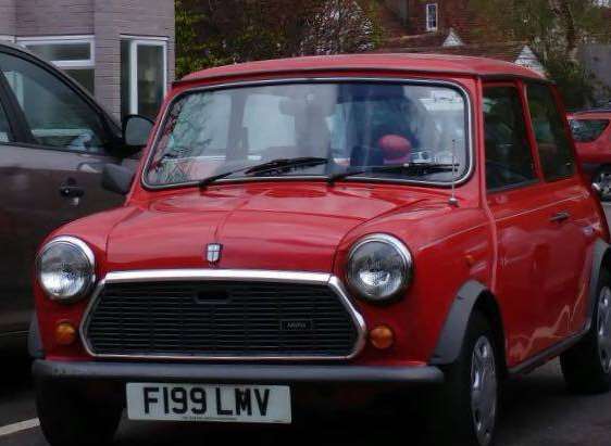The red Mini was stolen from Hildenborough