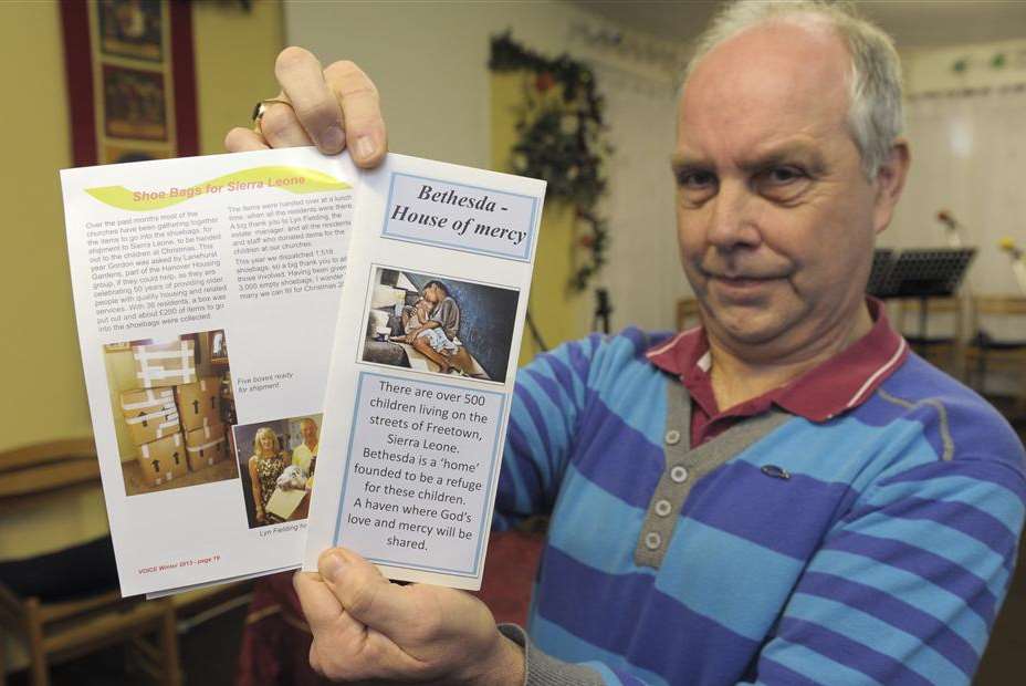 Bob Hackett, pictured at Sheppey Evangelical Church, Warden Bay, is going on an aid-giving trip to Sierra Leone