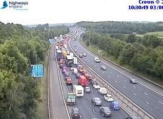 Congestion leading up to the Dartford Crossing