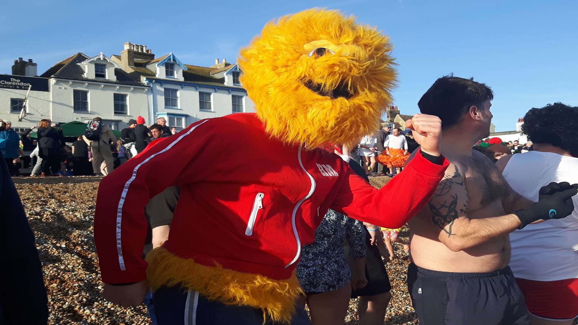 The Honey Monster: Jeff Peters dug out an old fancy dress costume