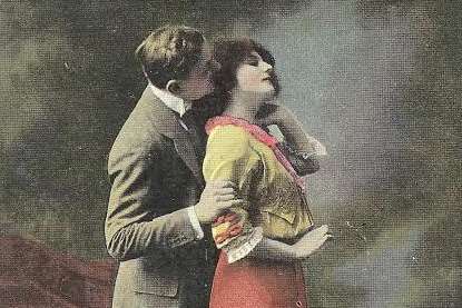 The front of the postcard sent by Beatrice Dowman to husband Frederick during the First World War