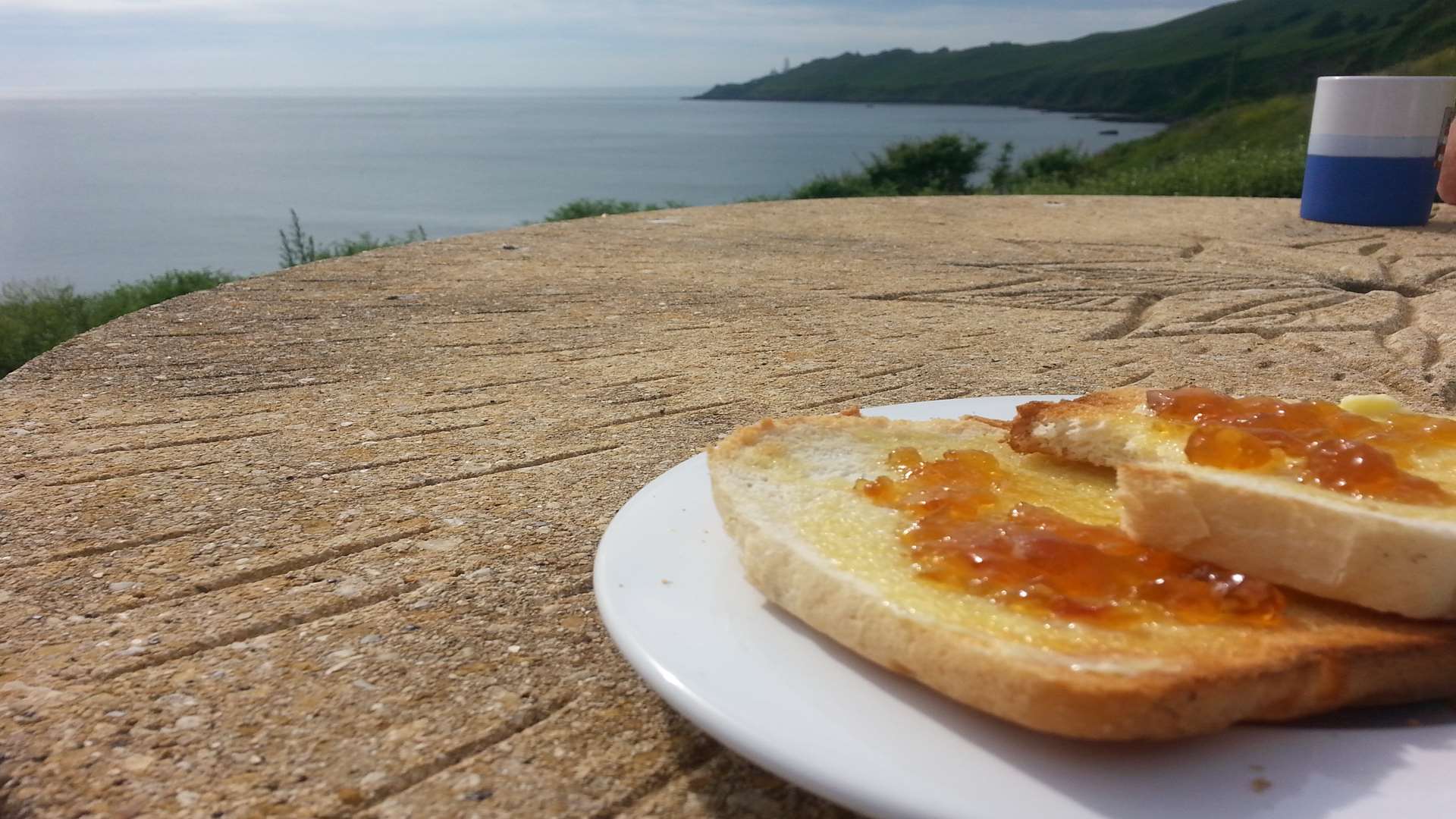 Breakfast by the sea - you can't beat it