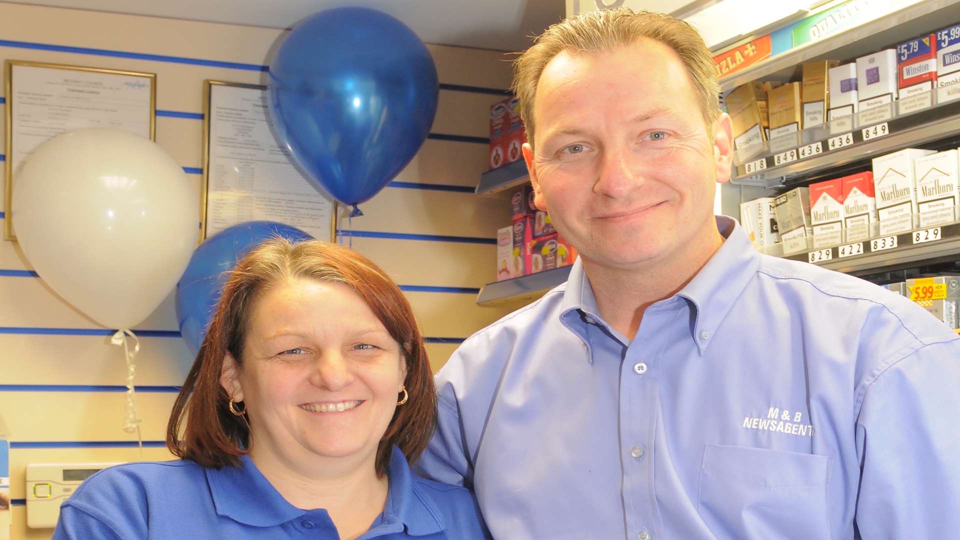 David and Karen Gentle after their £150,000 shop refit