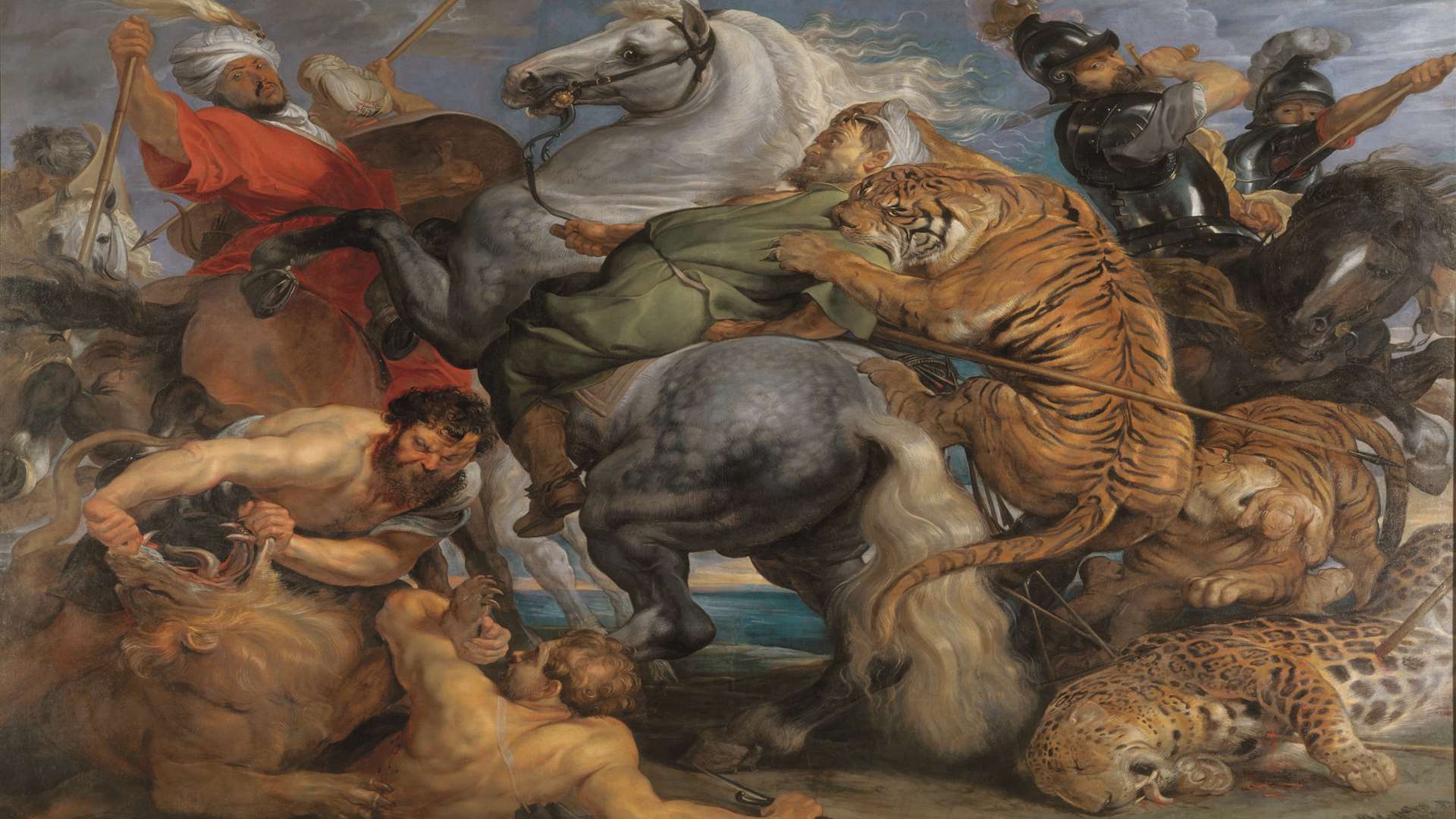 Tiger, Lion and Leopard Hunt by Rubens - part of the new exhibition at the Royal Academy