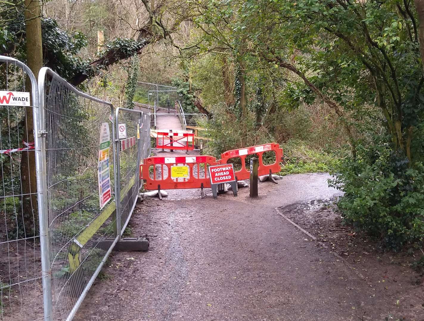 The council installed fencing earlier this year to stop walkers using the dangerous section of path
