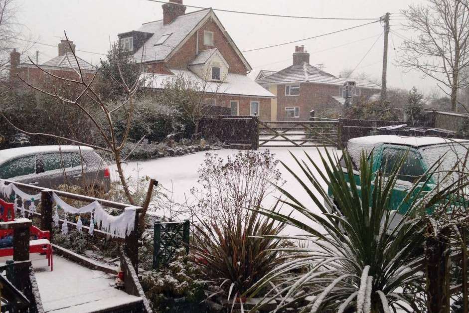 The snow has reached Chartham! Picture: Gemma Woods