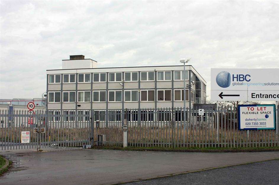 How the site looked before the HBC Engineering factory was demolished