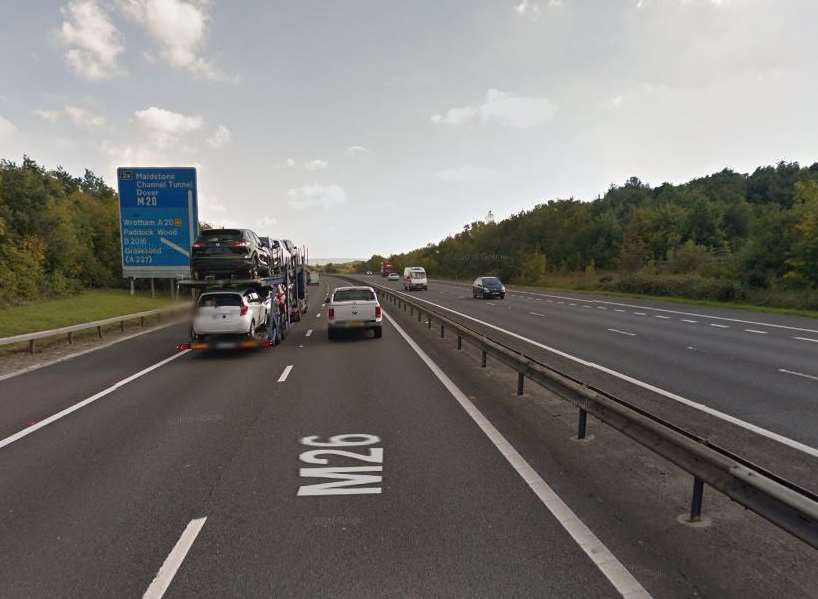 The M26 by junction 2. Google Street View