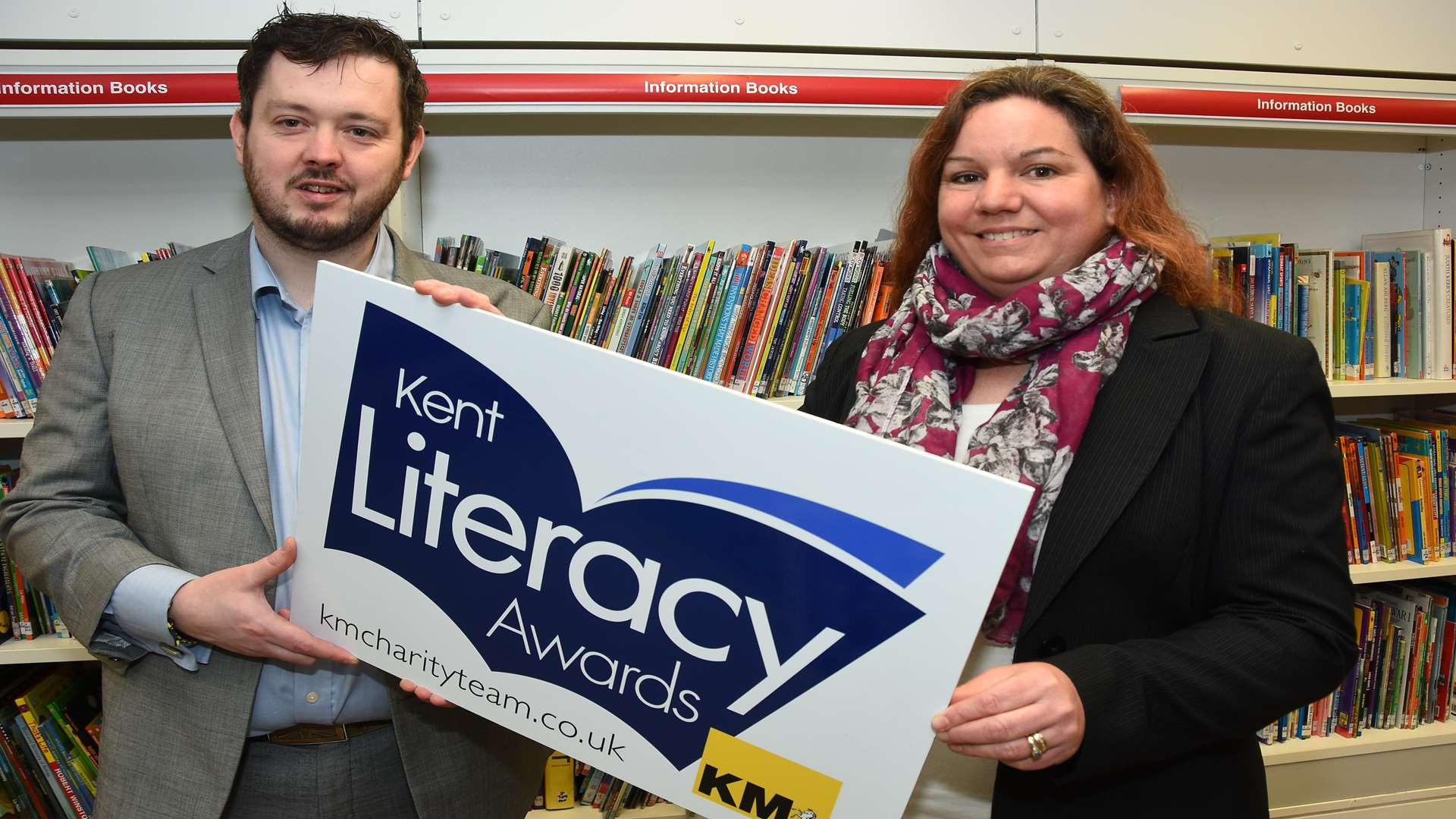 John and Claire Turner of media publication School News Group show their support for the Kent Literacy Awards. Nominations remain open until April 29.