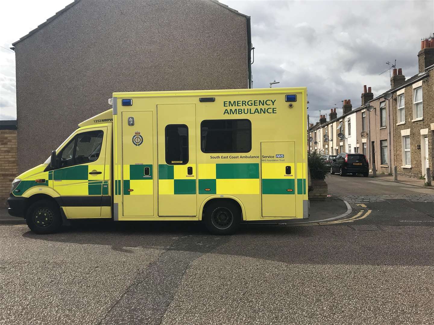 The ambulance in Richmond Street, Sheerness