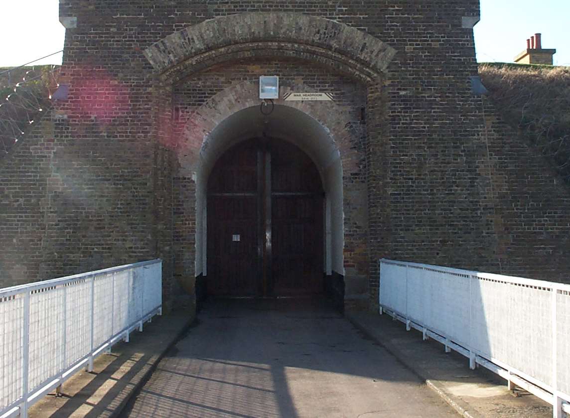 The entrance to the Immigration Removal Centre on Dover's Western Heights.