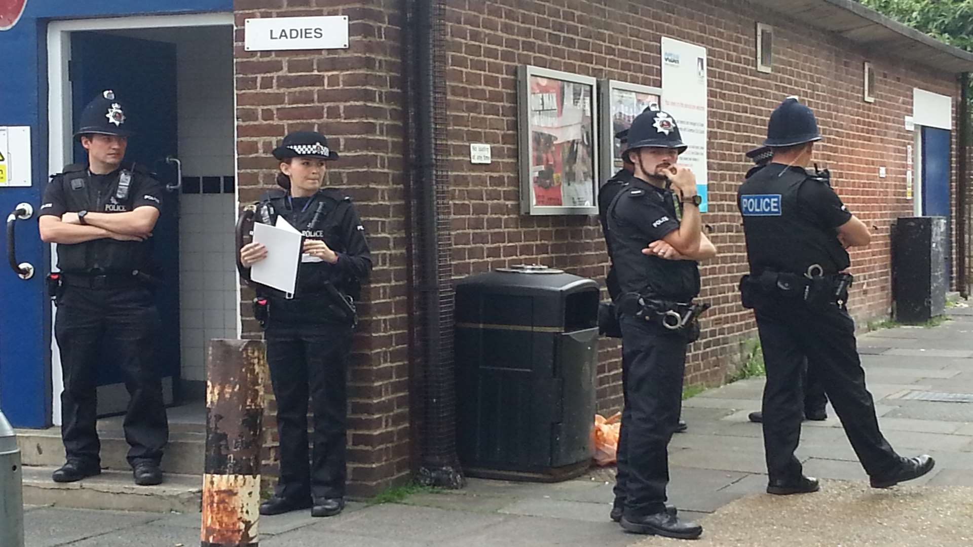 A woman died in public toilets in Canterbury Lane