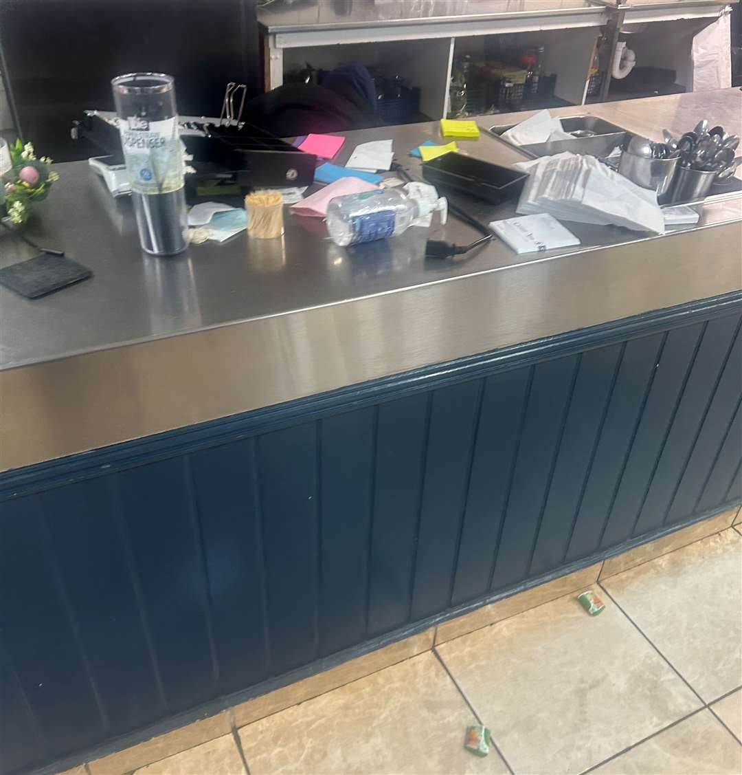 The till at The Gorge cafe was smashed during the break-in. It will now need to be replaced. Picture: Fahir Karaoglan
