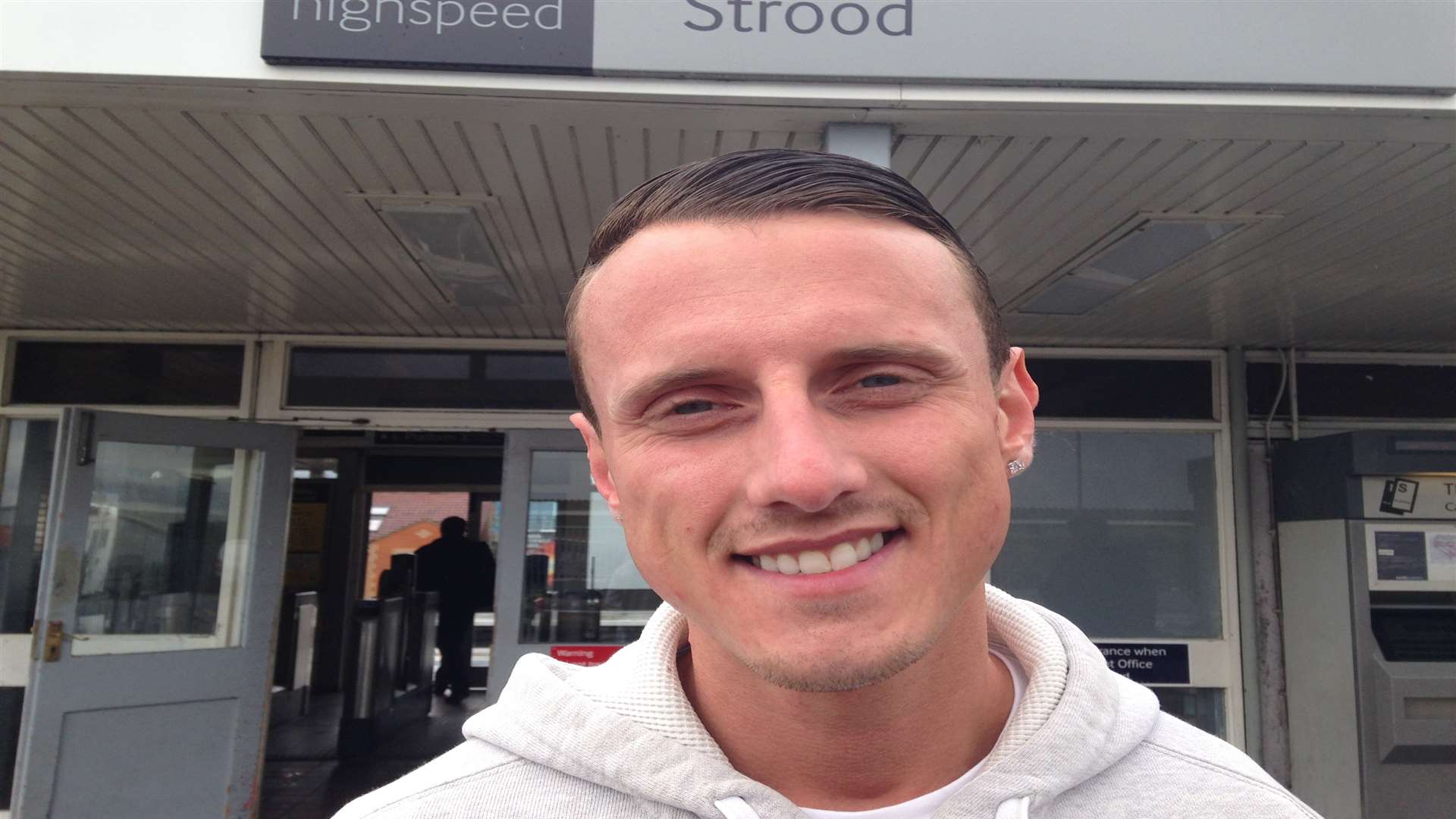 Billy McPhail, 26, outside Strood Railway Station. Picture: Lynn Cox