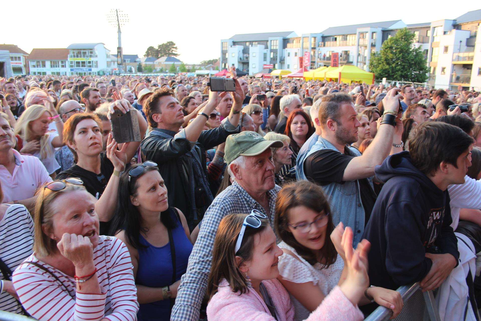 Music fans at Kent Cricket's Spitfire Ground, Canterbury, on Wednesday. Picture: John Nurden (2441315)
