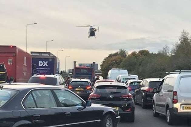 A man died on the A2 between Strood and Cobham, picture, Rebecca Smith.