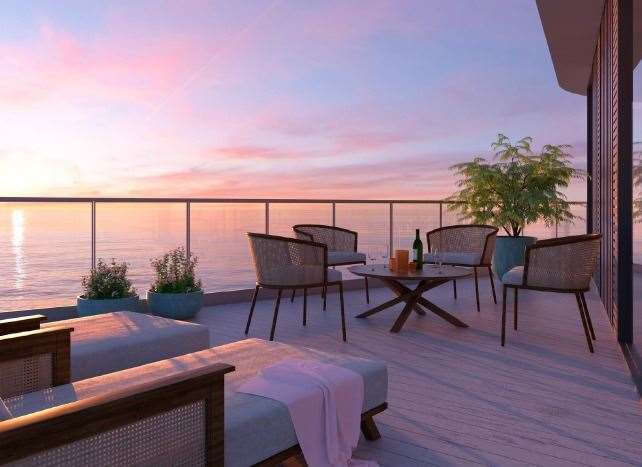 All apartments will offer sea views