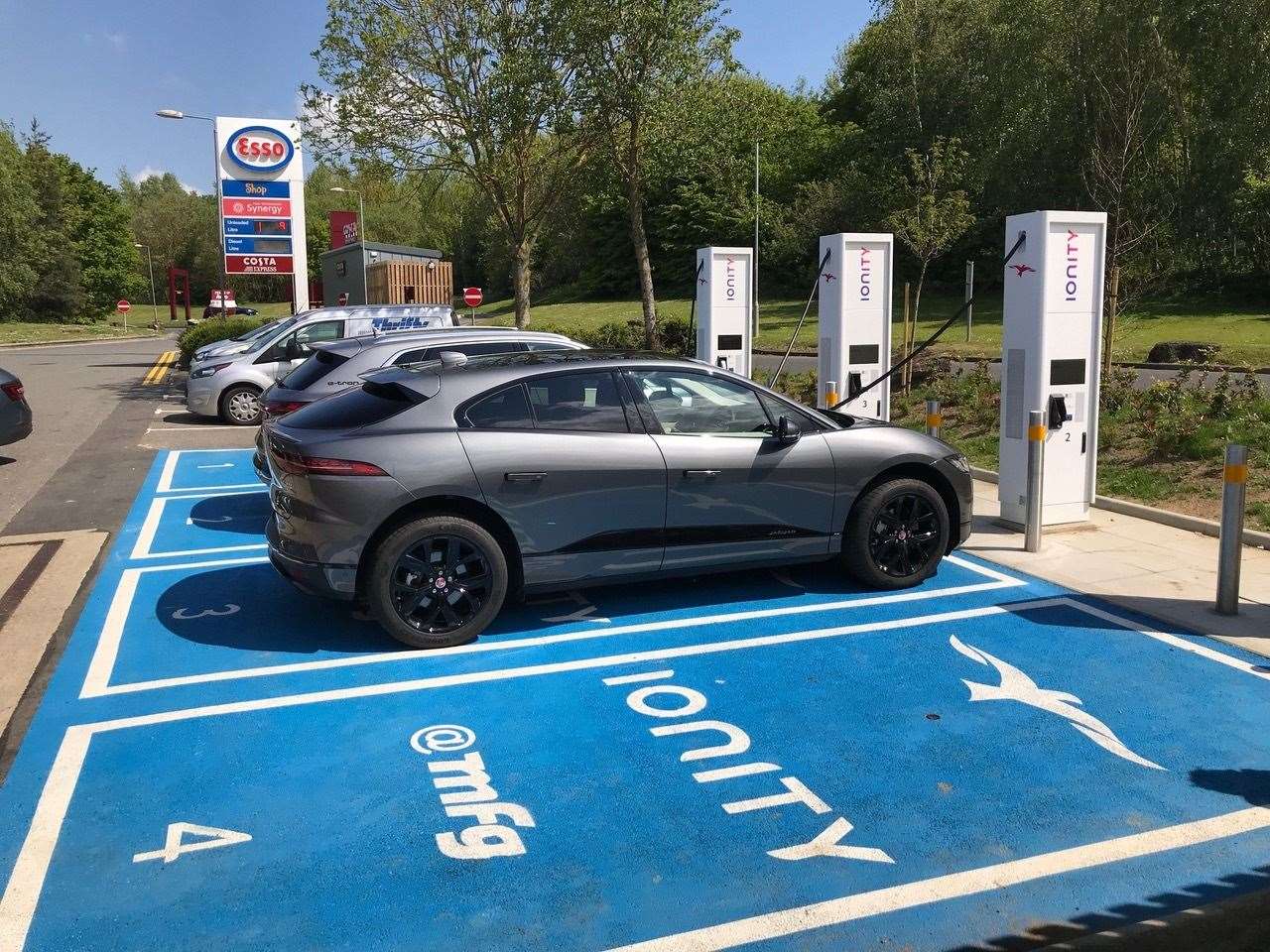 The new 350kw charging station installed at Maidstone services (10999427)
