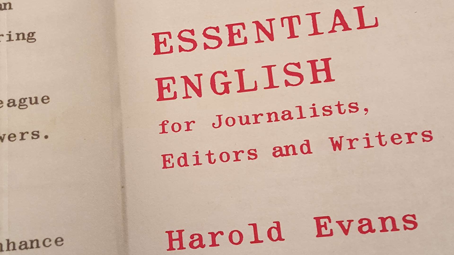 Every journalist should read this book