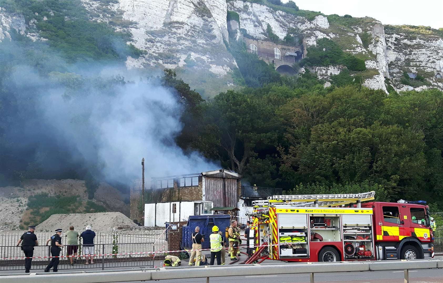 The Townwall Street shed fire. Picture: Sam Lennon (3020297)