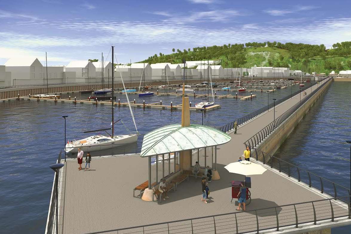 Artist's impression of a section of the Dover Western Docks Revival. Picture courtesy of the Port of Dover.