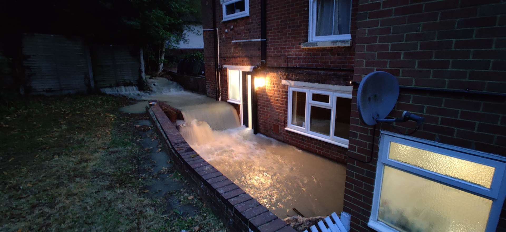 Residents heard the water running down the hill at 4.30am