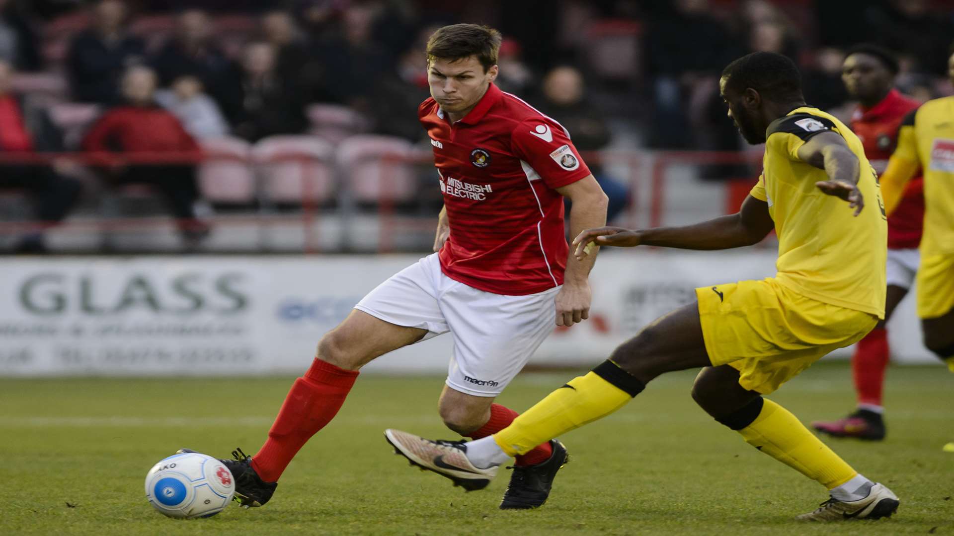 Charlie Sheringham on the ball for Ebbsfleet Picture: Andy Payton