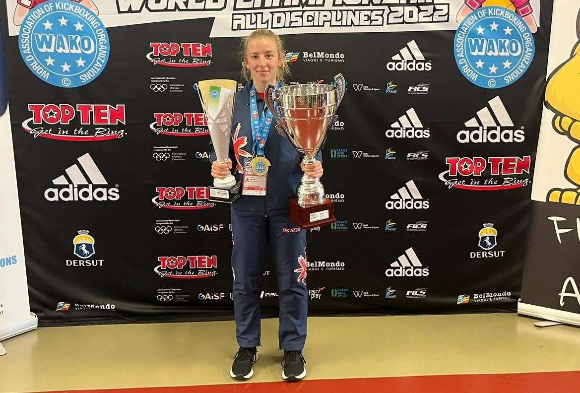 Ruby Monger with her trophies