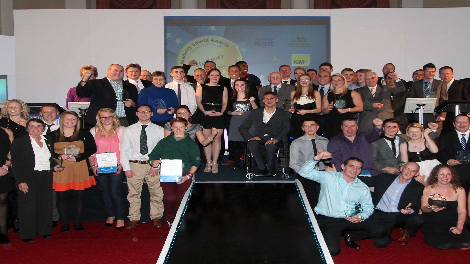 Some of the winners at the 2012 Medway Sports Awards. Picture: Darren Small