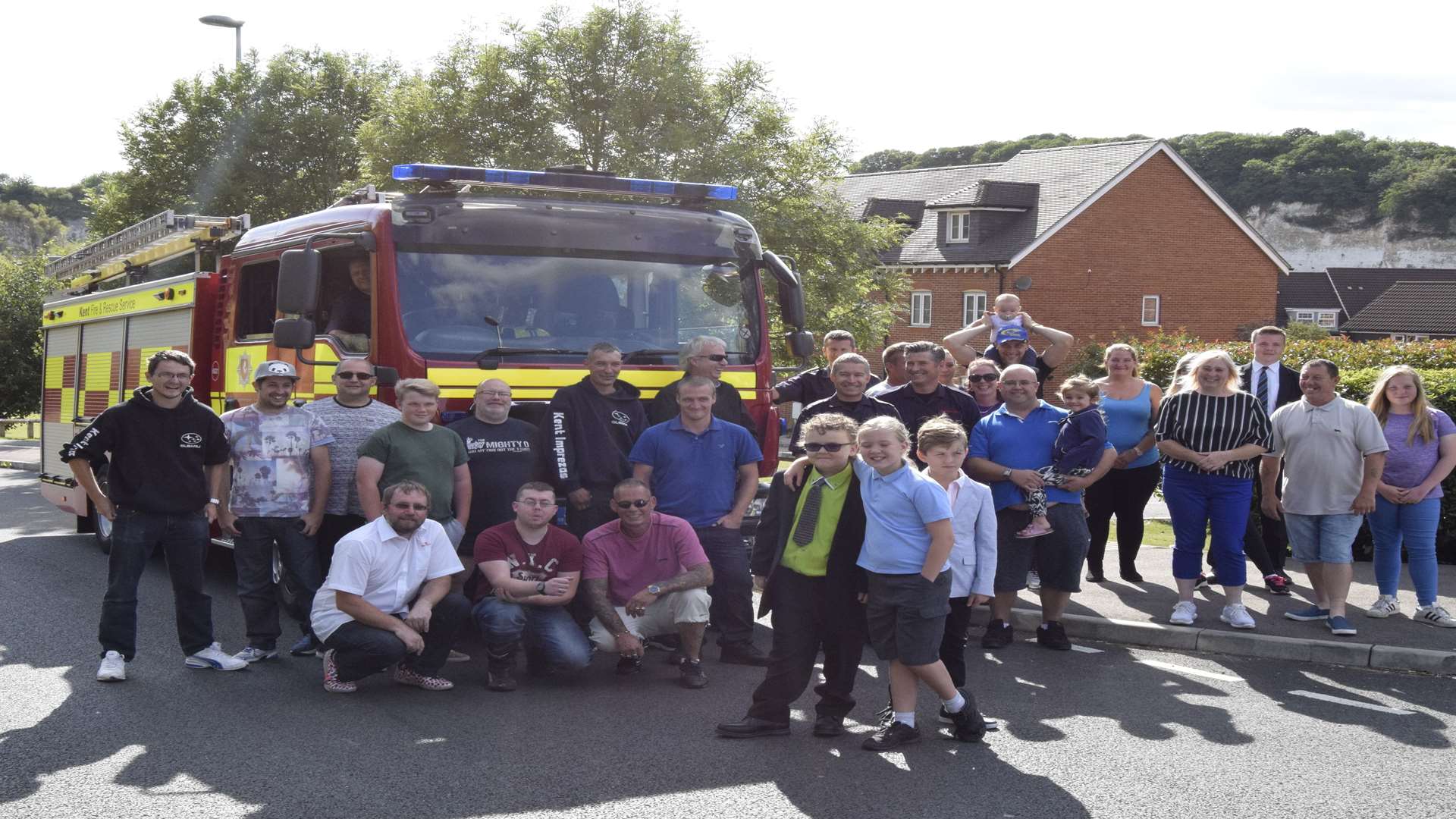 A crew from Strood fire station were also part of the special escort
