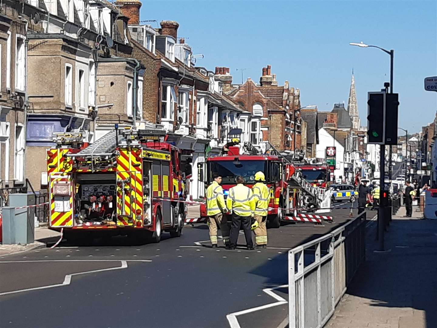 Fire crews at the scene in Herne Bay High Street