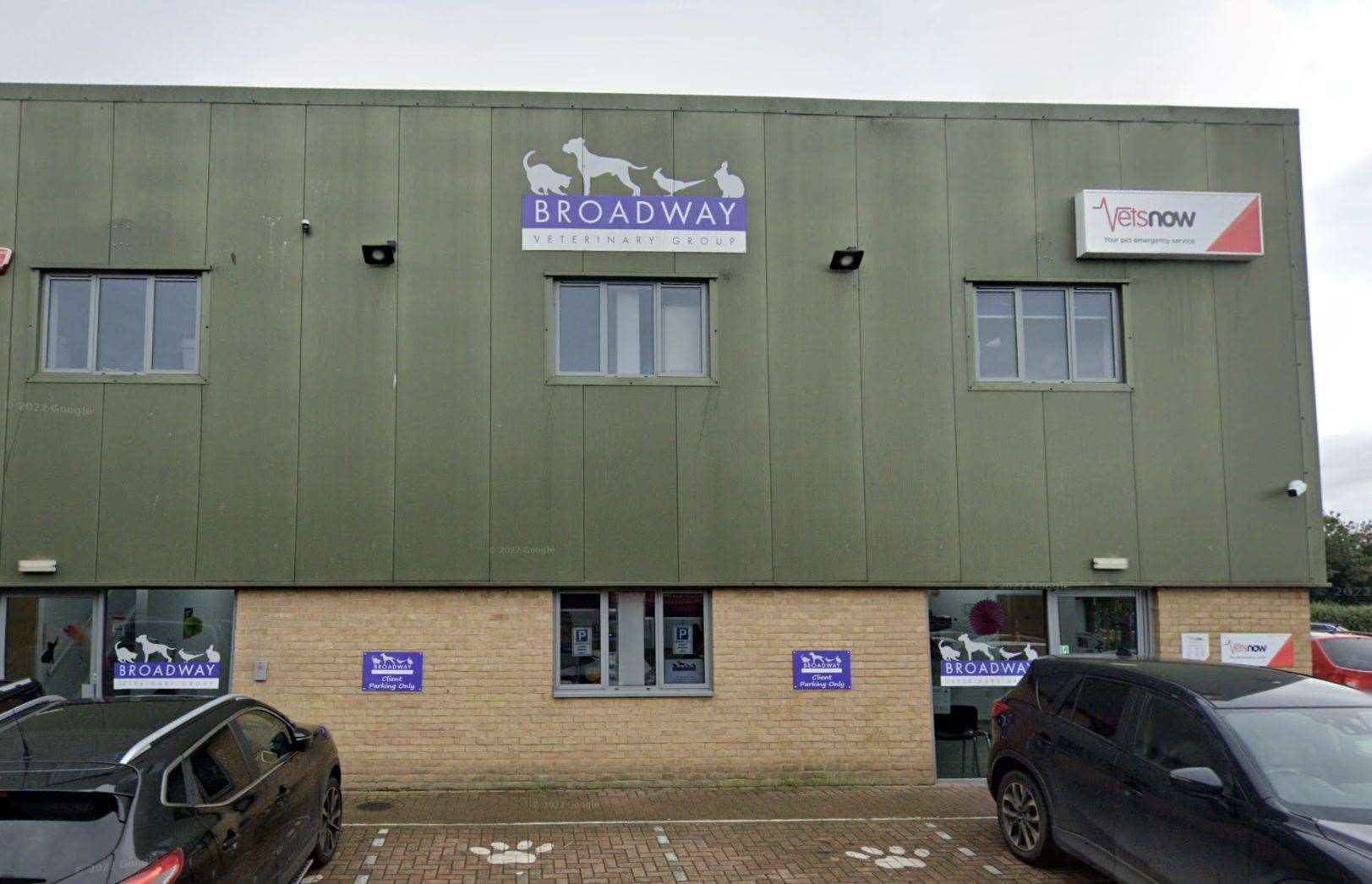 Broadway Veterinarian Group's surgery one the Herne Bay Business Park. Pic: Google
