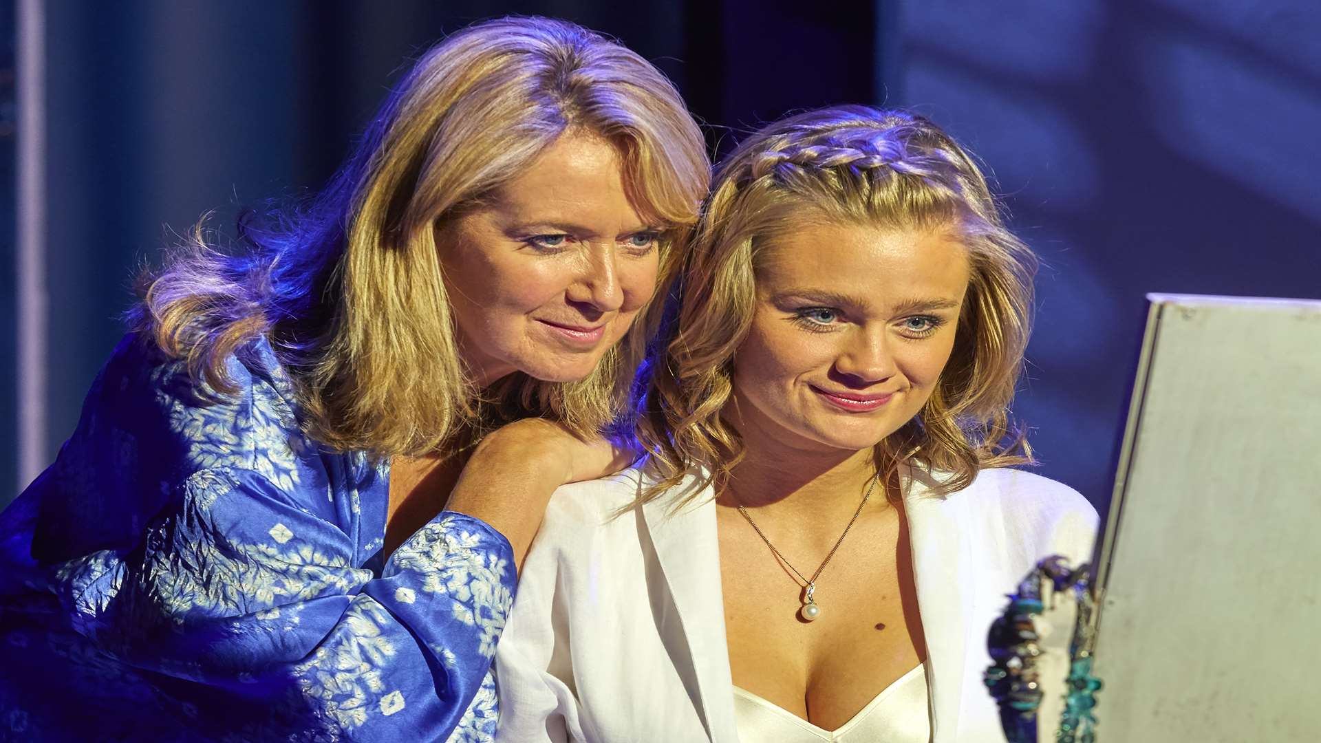 Helen Hobson (Donna Sheridan) and Lucy May Barker (Sophie Sheridan) in Mamma Mia!