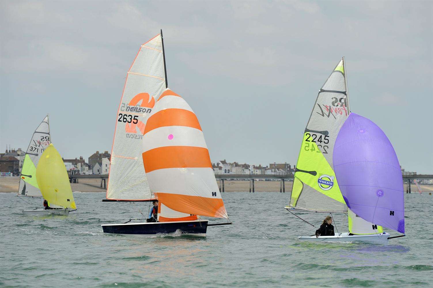 Sailing conditions were excellent on Monday at the National Youth Regatta next to Deal Pier