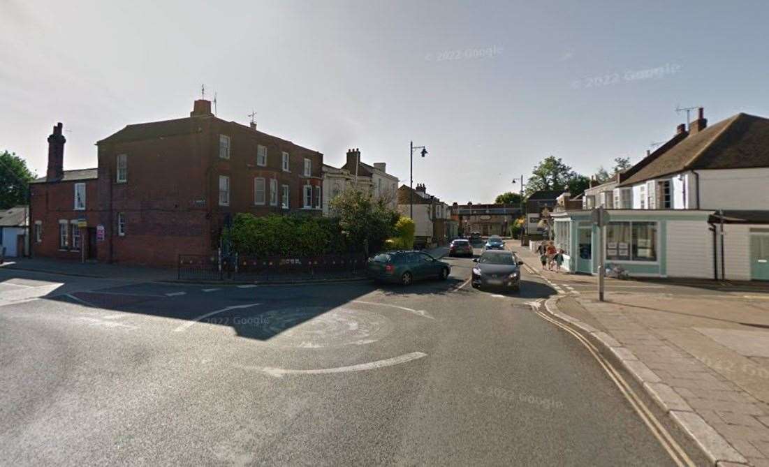 The attempted robbery happened in Oxford Street, Whitstable. Picture: Google