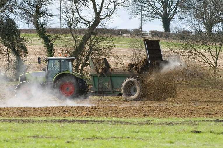 Muck spreading has been blamed for a foul smell across north Kent