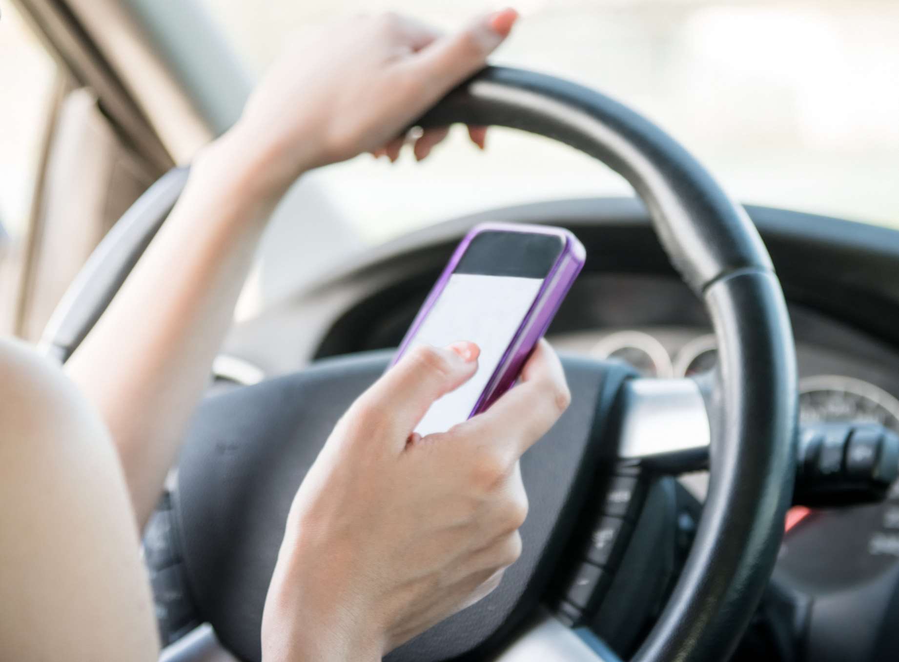 The number of penalty notices for people who use phones at the wheel has dropped