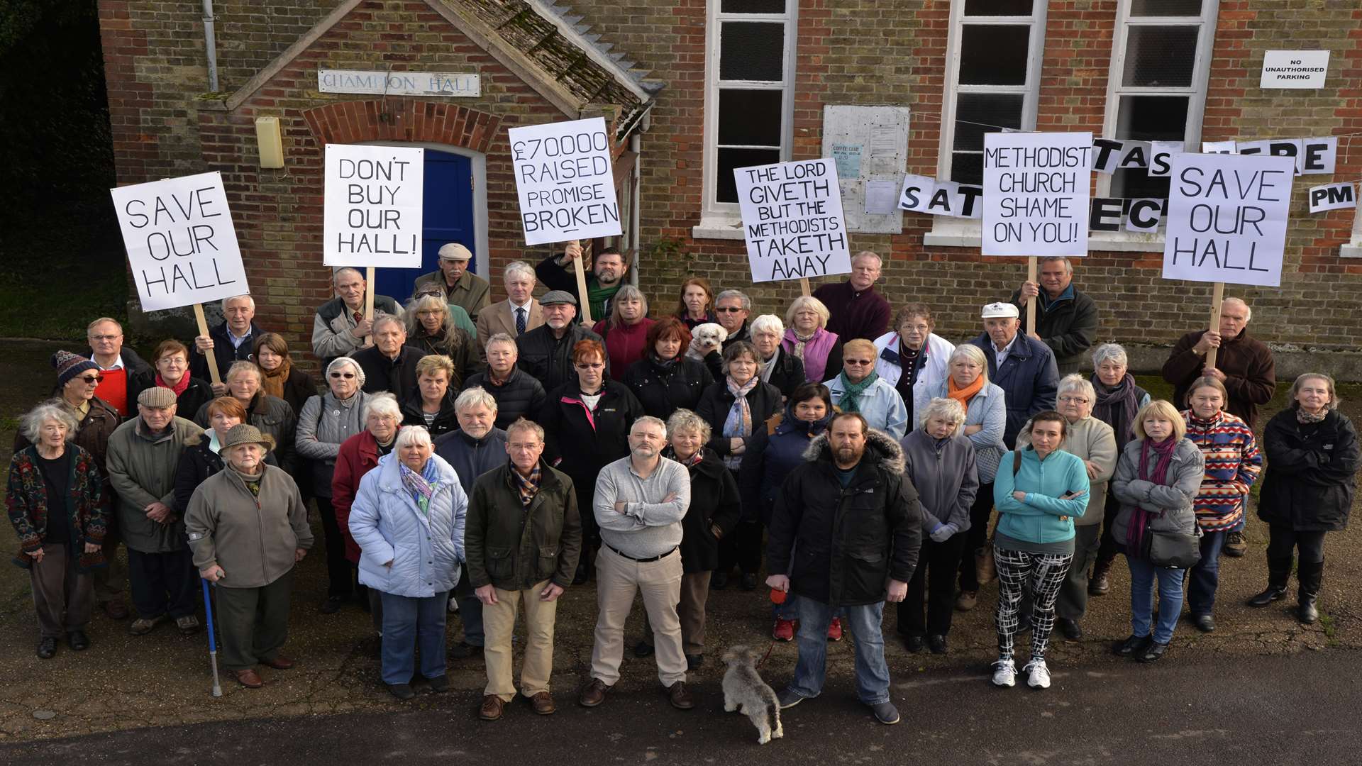Villagers say they feel betrayed after the Methodists broke a promise to sell them the hall.