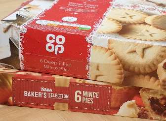 Mince pies are being sold in several supermarkets